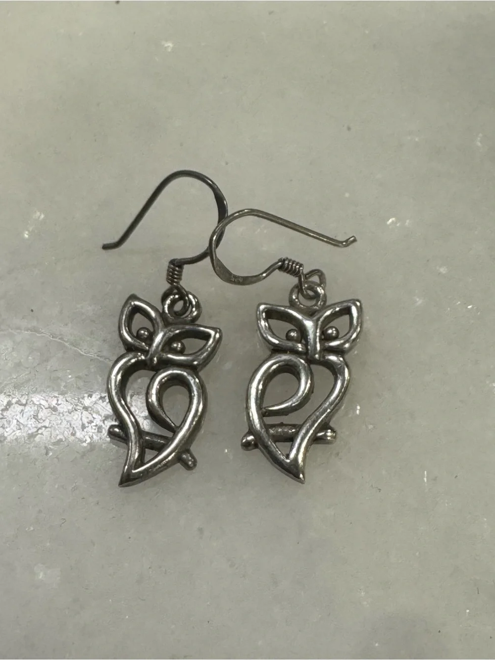 Sterling-Style Silver Owl Drop Earrings - Women Jewelry Sterling Silver 925
